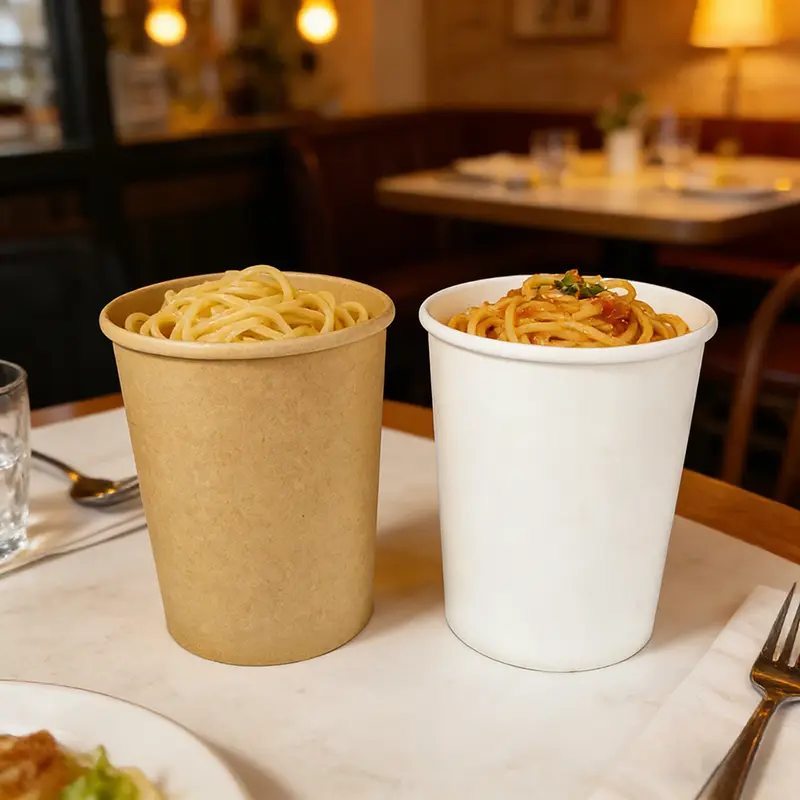 وعاء ورقي للحساء من ورق الكرافت سعة 32 أونصة