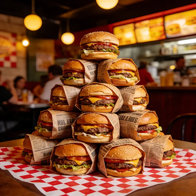 ورق همبرغر 38*28 سم