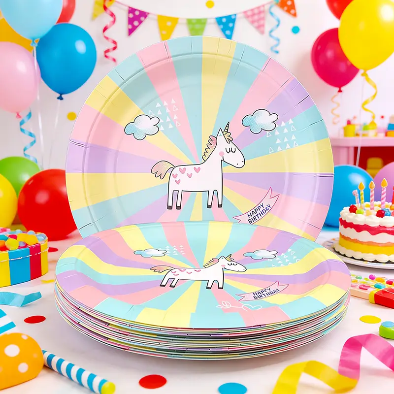 7 بوصة لوحة ورقية مستديرة يمكن التخلص منها