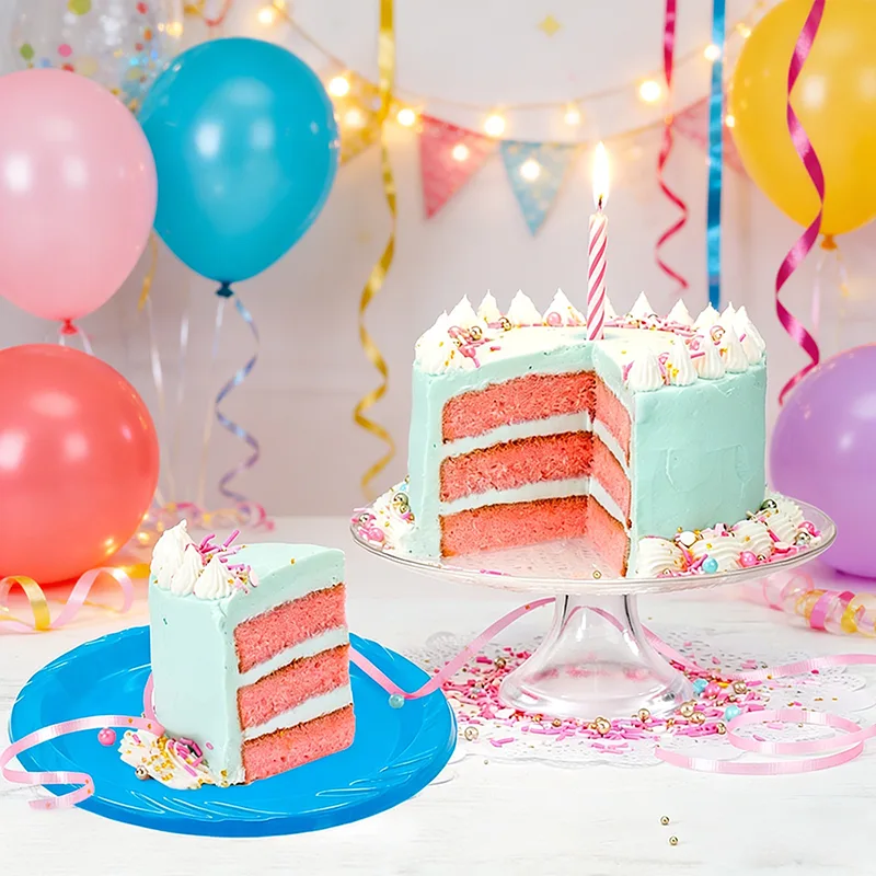 7 بوصة لوحة بلاستيكية مستديرة يمكن التخلص منها